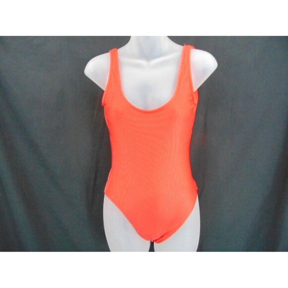 Vintage 80s Paradise Beach Club Red Swimsuit US 10 High Thigh Low Back Mervyns - Picture 5 of 9